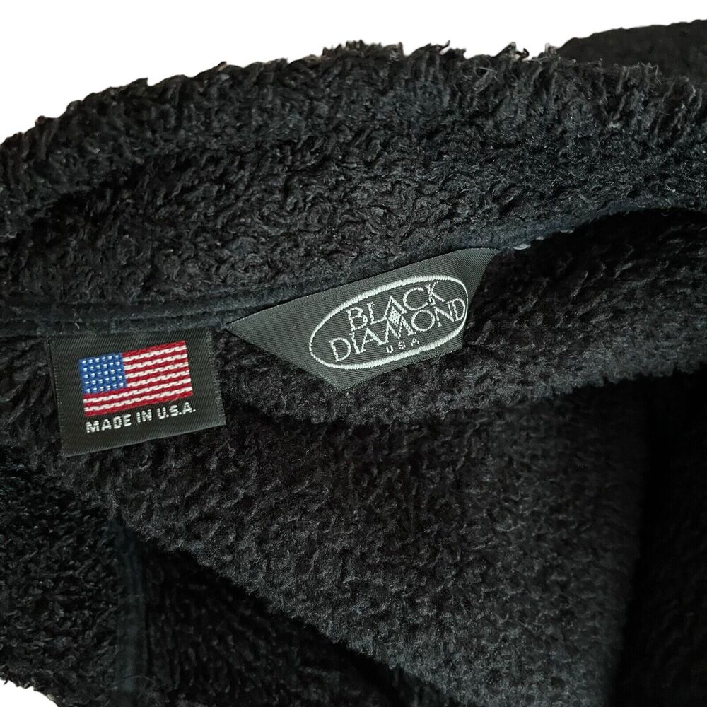 Black Diamond Womens XL Fleece Fuzzy Sherpa Jacket Black Full Zip NO SIZE TAG - Picture 3 of 11